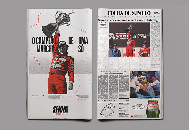 Capa da matérias especial sobre a primeira vitória de Senna em território brasileiro, em 1991.